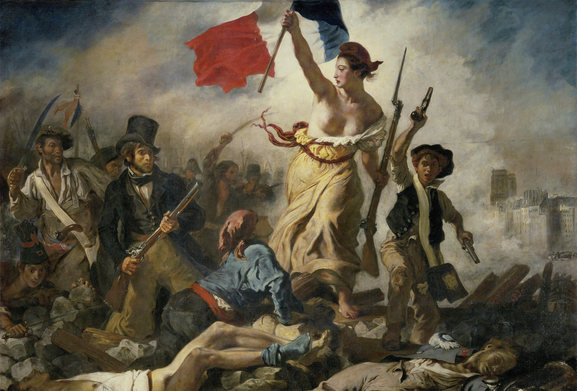"Libertad guiando al pueblo" de Eugène Delacroix (1830)